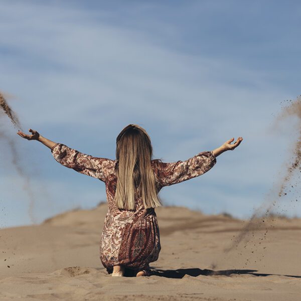 Woman at desert